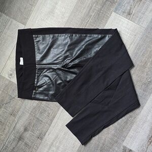 Lisette black with faux leather pull on pants